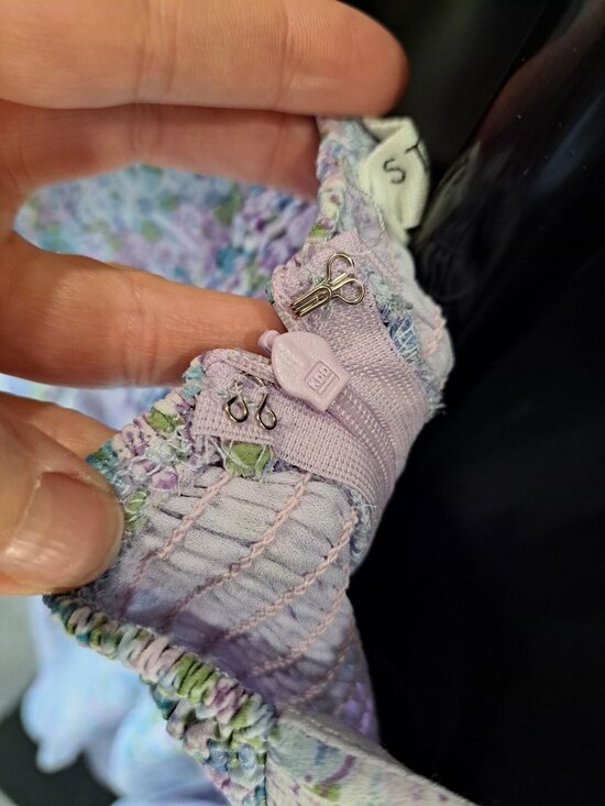 Storia Floral Puff Short Sleeve Midi-mini Dress  Smocked  Square Neck Small - Picture 8 of 15